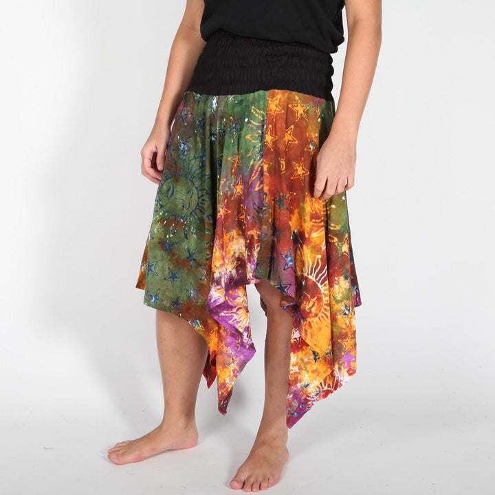 Batik Print Hanky Hem Skirt..