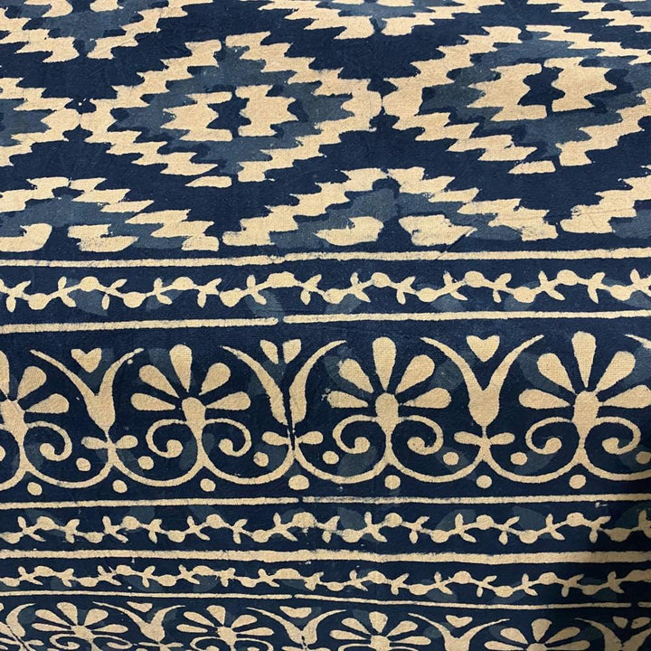 Indigo Block Printed Bedspread