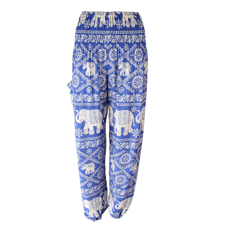 Thai Elephant Print Harem Trousers