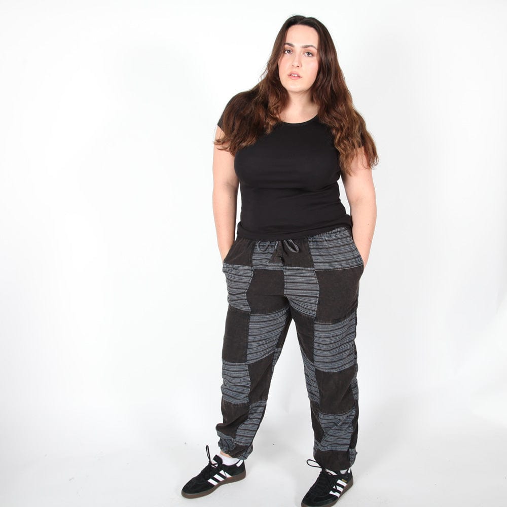 Patch Cotton Jogger Harem Pants