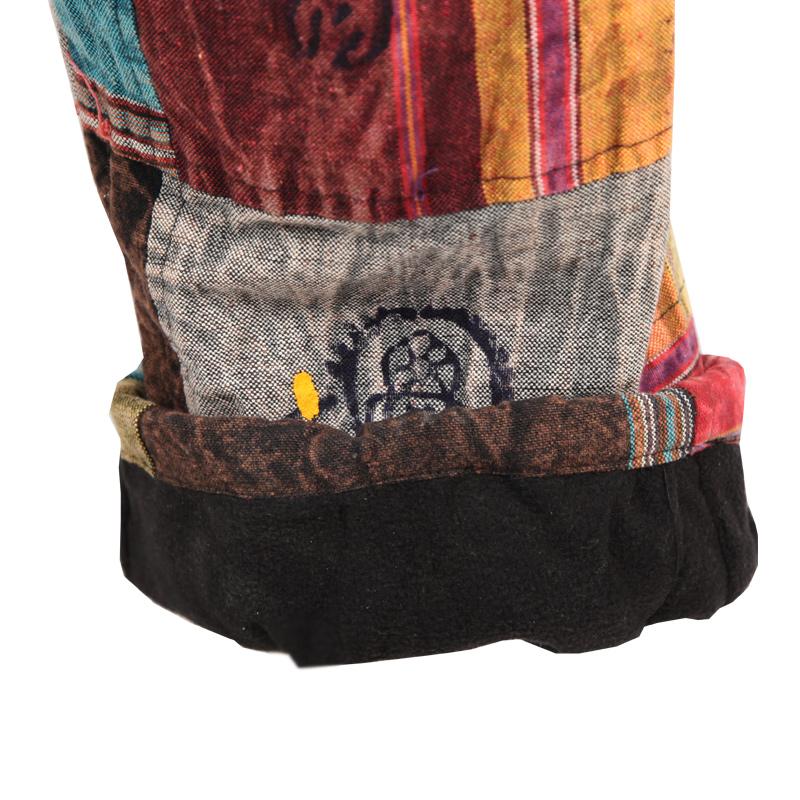 Fleece Lined Patchwork Trousers