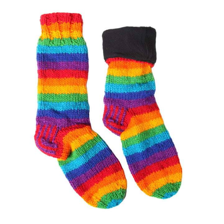 Fleece Lined Rainbow Socks