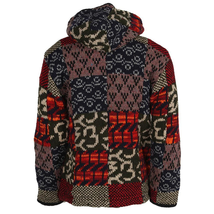 Patch Woolly Knitted Jacket