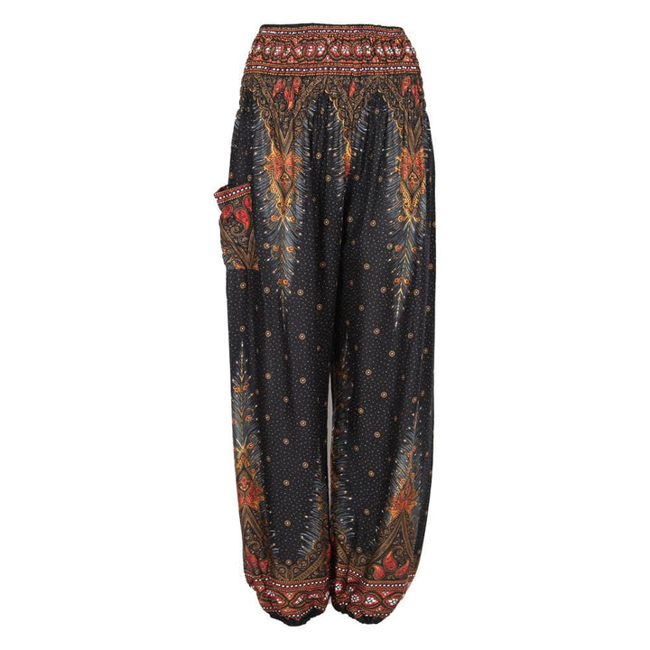 Peacock Feather Harem Pants