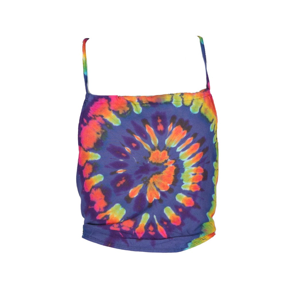 Tie Dye Halter Backless Crop Top